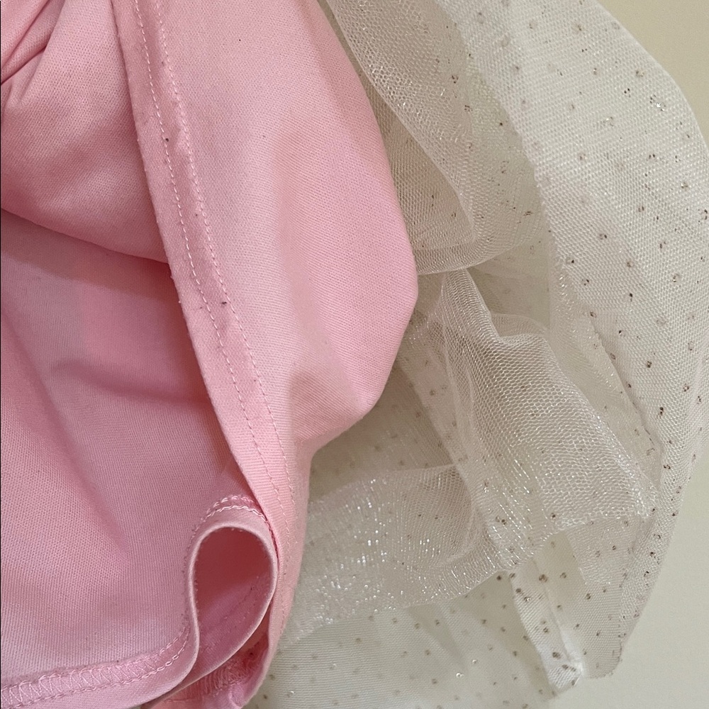 Hello Kitty Fur Trimmed Neckline Pink and White Dress Toddler Girls 5 - Picture 7 of 7